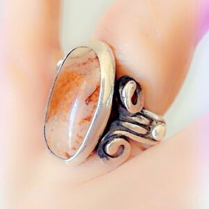 Sunstone Vintage Sterling Gemstone Ring